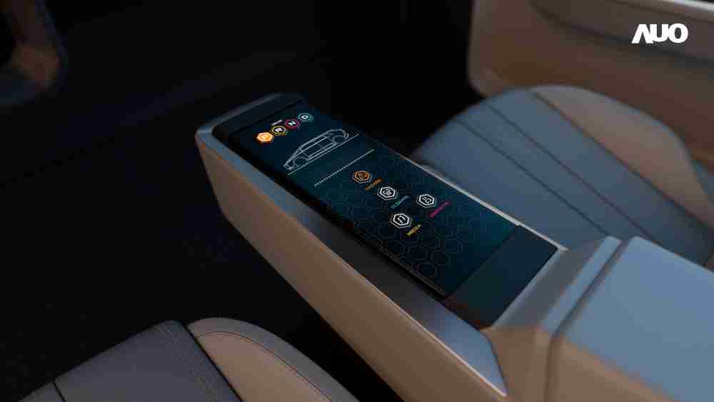 2468BET以人性化设计打造多变形态中控显示(Morphing Center Control)，，不使用时仅平面显示信息，，进行操作时，，，显示器则会动态隆起，，，转变成3D实体按钮，，，，并有触觉回馈，，展示人机互动新体验